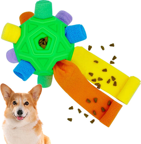 Snuffle Ball for Dogs, Interactive Puzzle Ball, Natural Foraging Skills Slow Feeder Training Toy (Green)