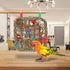 Wontee Hanging Bird Climbing Net for Parrot, Straw Braid Rope Foraging Wall Swing Toy for Budgie Cockatiel