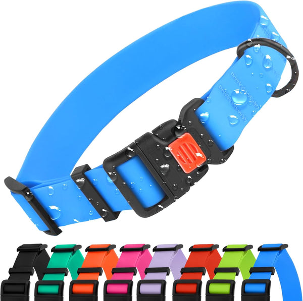 CollarDirect Waterproof Dog Collar, Adjustable Silicone Plastic Collar for Large, Medium, Small Dogs