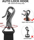 TwoEar 6FT 1IN Strong Black Dog Leash, 2 Padded Handles, Traffic Handle for Extra Control, Reflective Lead for All Dogs