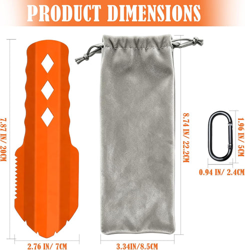 PLACHIDAY 3-in-1 Backpacking Ultralight Trowel, Durable Aluminum Shovel & Potty Tool with Ergonomic Handle for Hiking