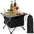 SOUJOY Camping Side Table, Small Folding Beach Table with Storage Bag for Outdoor Cooking, BBQ, Hiking