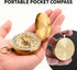 NeoLum Brass Pocket Compass with Luminous Dial, Golden Vintage Pocket Watch Style Compass, Sports Waterproof Navigation