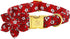 Elegant little tail Dog Collar with Flower, Christmas Flower Dog Collar for X-Small Dogs, Holiday Pet Collar