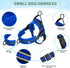 Lukovee No Pull Dog Harness and Leash Set, Soft Padded Adjustable Reflective Vest for Small Dogs (XS, Blue)