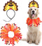 BWOGUE Dog Turkey Costume, Thanksgiving Turkey Headband with Elastic Decorative Collar for Medium Large Dogs