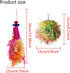 Vehomy Chicken Toys for Hen - 2pcs Natural Colorful Loofah Shredder Toys, Handmade Bird Chewing Foraging Hanging Toys
