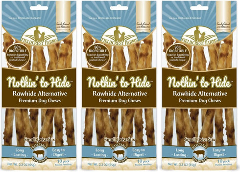 Fieldcrest Farms Nothing to Hide Natural Rawhide Alternative Twist Stix for Dogs - 3
