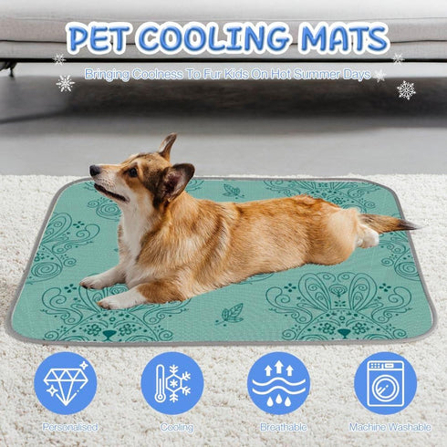 imiBBWQu Summer 27" 22" Dog Cooling Mat Easter Bunny Cooling Mat for Dog Washable Ice Pad Ice Bed Cat Beds for Outdoor