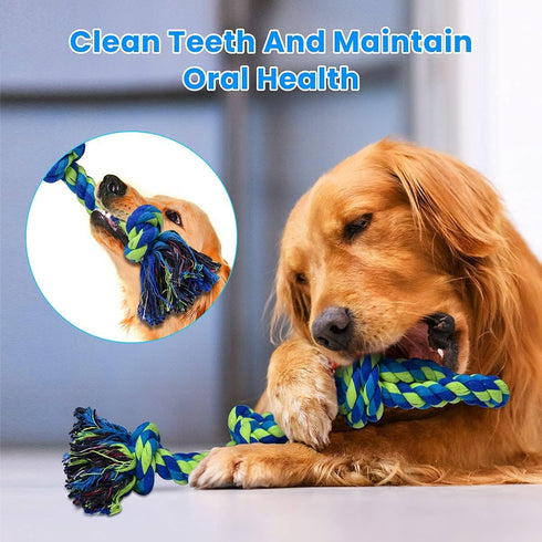 Dog Rope Toys for Large and Medium Aggressive Chewers - 2 Pack Heavy Duty Tug of War Dog Toy