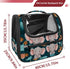 IROLSKDNFH Backpack 15.75x9.84x13.78 Cute Cartoon Baby Elephants with Leaves on Teal Background Pet Carrier for Small