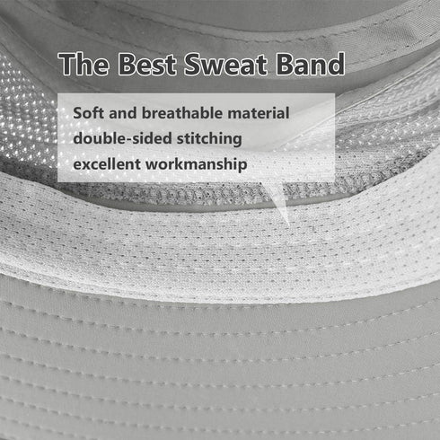 IYEBRAO 2 Pack Men's UV Protection Sun Hat, Foldable Mesh Boonie Cap with Neck Flap for Fishing and Hiking