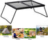 REDCAMP Heavy Duty Folding Campfire Grill Steel Grate, Portable Cooking Rack Over Fire Pit with Carry Bag