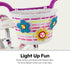 Schwinn Kids Bike Basket with Light-Up Flowers, Motion Activated, Fits Most Handlebars, Easy to Install