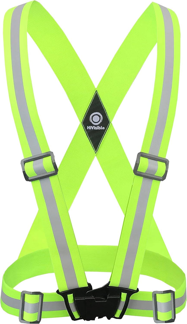 Safety Straps Reflective Vest for Running, Hi Vis Suspenders for Men Women Fully Adjustable Safety Vests