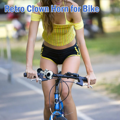 Timoo Bike Horn for Adults, Classic Bugle Horn, Metal Squeeze Clown Horn for Golf Cart