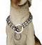 Chain Dog Collar - High Polished Silver Cuban Link Metal Stainless Steel Heavy Duty for Medium Dogs (15MM, 22")