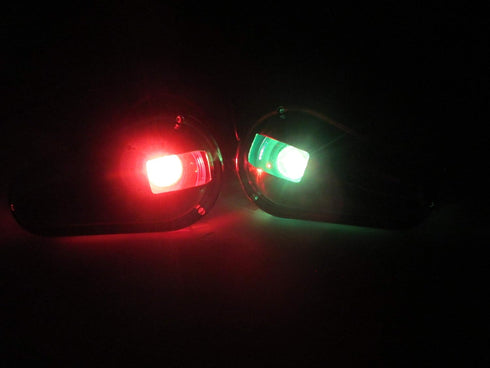 Pactrade Marine Boat Navigation Side Light Pair, Vertical Mount Red Green Splashproof