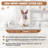 2 2 14.2''L 11.2''W 2.5''H) Maxcheck Pcs Rabbit Litter Box, Stainless Steel Rabbit Litter Pan with Grids, High Side