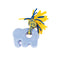Zippy Paws Zp425 Teetherz Elliot The Elephant Dog Toy