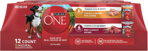 Purina ONE Tender Cuts in Gravy Chicken and Brown Rice and Beef