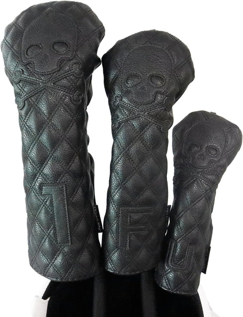 HELLO NRC Golf Club Head Cover, Black/White Wood Cover for 460cc Fairway Woods & Hybrid with Rotating Number Labels