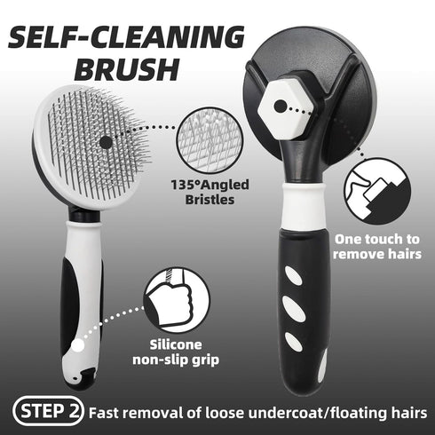 7 Dog Brush for Shedding, PCS Dog Grooming Brush Kit, Undercoat Rake, Slicker Brush, Deshedding Comb, Bath Brush, Nail