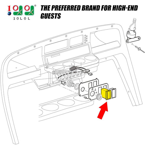 Forward Reverse FWD REV Switch 48V for Electric Golf Cart EZGO TXT (2003-up) Replacement Part 74323G01