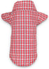 DroolingDog 3 Pack Plaid Dog Shirts - Small Dog T-Shirt with Checked Pattern, Puppy Button Up Tee, Black White Rose Blue
