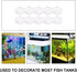 Mipcase 10pcs Betta Training Mirror - Wall Mirror Decor for Small Fish Tank, Single Side Betta Mirrors for Exercise.