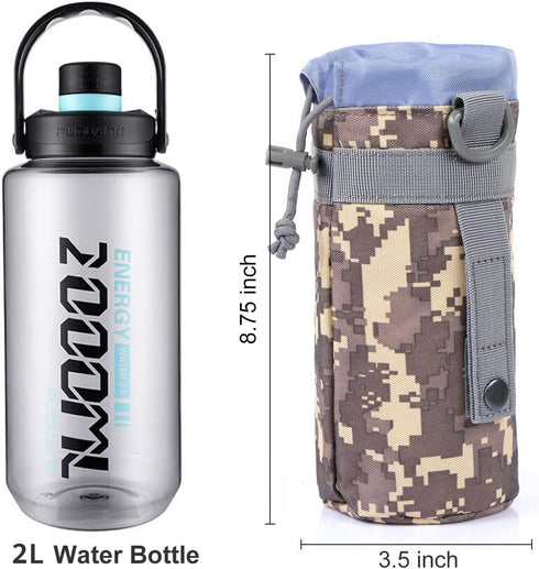 Gogoku 3 Pack Tactical Molle Pouches Combo Compact Utility Waist Bag Pack Water Bottle Holder