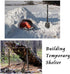 iunio Survival Shovel Axe Kit, Camping Multitool Folding Pickaxe with Hard Carrying Case for Outdoor Emergency