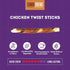 Combo Chews Rawhide/Pork Flavor Stick, 5" w/Chicken Meat Wrap Dog Chew Treats - 22 Count/1 Pack