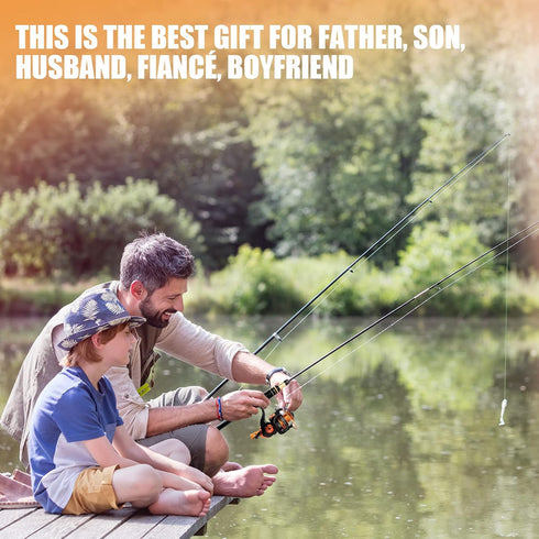 mouhike Telescopic Fishing Rod Reel Combo, Collapsible Fishing Pole Kit with Tackle Bag