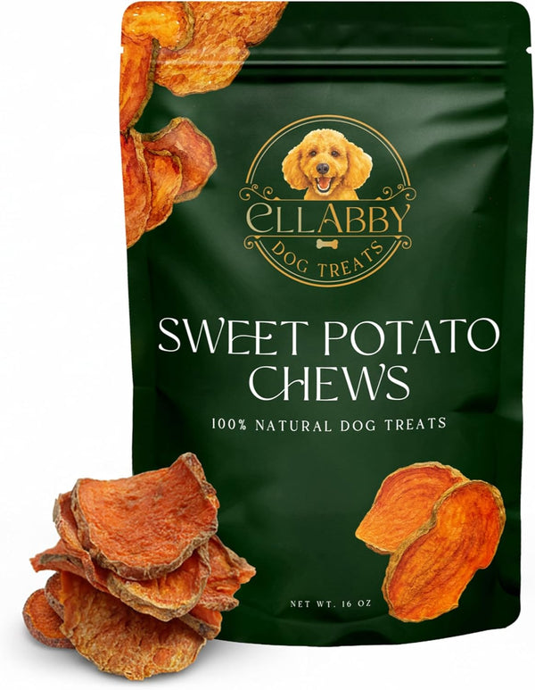 Ellabby Dog Treats Ellabby Sweet Potato Dog Treats 100% Natural Dehydrated Sweet Potato Chews for
