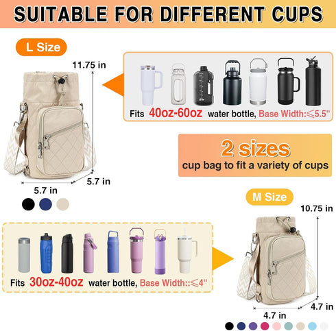 AGLOD Crossbody Water Bottle Holder - Perfect for Outdoor Activities
