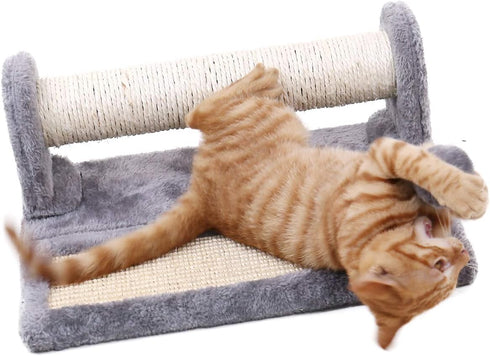 PAWZ Road Cat Scratching Post and Pad, Sisal-Covered Scratch Posts and Pads with Play Ball Great for Kittens and Cats