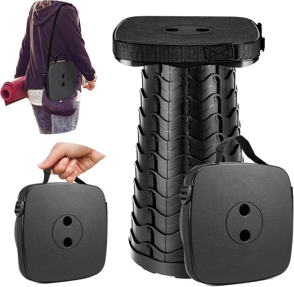 Collapsible Stool - Lightweight Folding Stool, 485lbs Capacity, Portable for Adults, Camping,