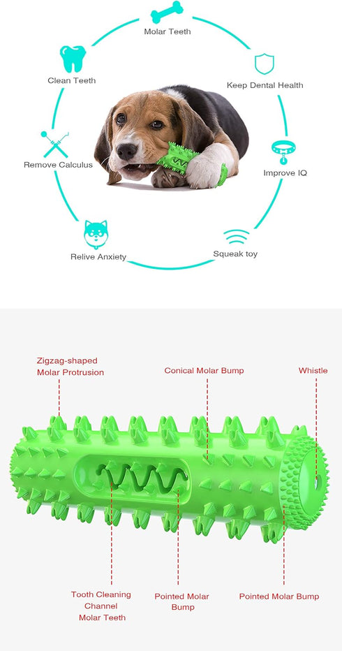 FXGJDeng Dog Chew Toys for Aggressive Chewers, Dog Toothbrush Care Cleaning Stick, Puppy Toothing Chew Toy for Small