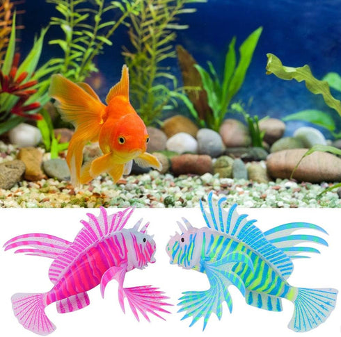 TOPINCN 2Pcs Fake Fish for Aquarium Fish Floating Luminous Artificial Fish Tropical Fish Lifelike Moving Fishes Ornament Decorations