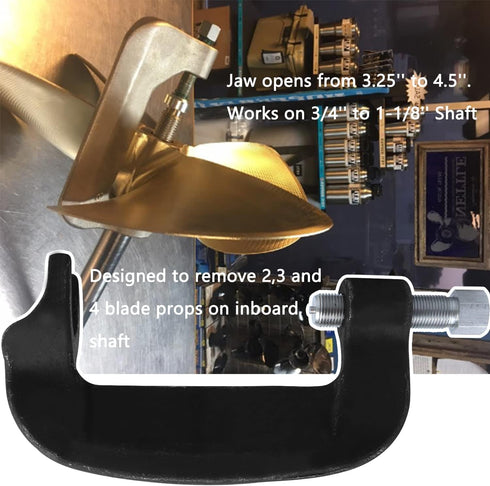 Prop Puller for Ski Wakeboard Surf Propellers, C Clamp Puller for 3/4'' to 1-1/8'' Shaft