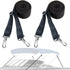 RUSON 2 Pack Adjustable Bimini Boat Top Straps, Heavy Duty Marine Webbing Nylon with Double End Snap Hook (28"-60")