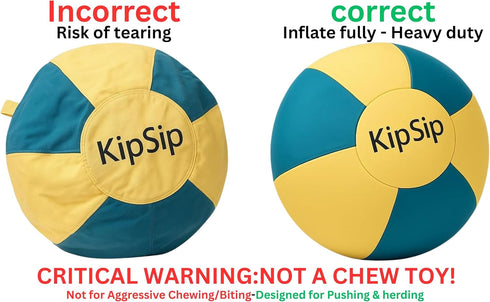 KipSip 18 Herding Ball for Dogs Dog Training Ball with Handles for Medium & Large Breeds Non-Chew Interactive Toy