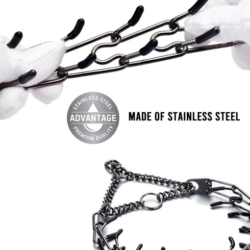 Dog Chain Collar Adjustable Stainless Steel Links with Quick Release Buckle for Small Medium Large Dogs