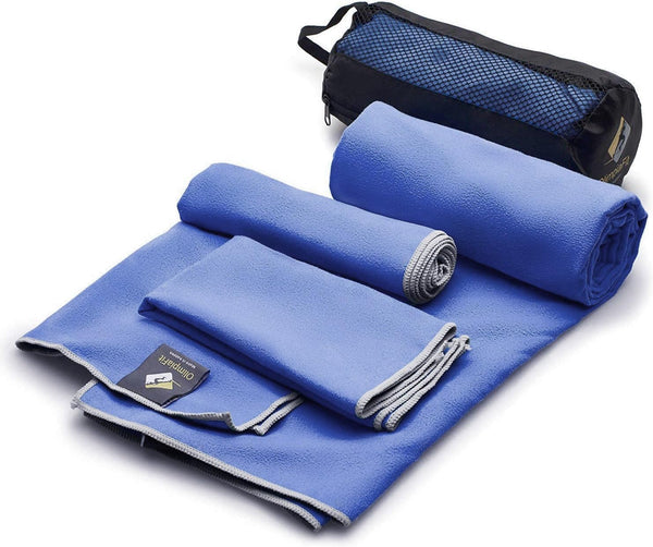 OlimpiaFit Quick Dry Towel - 3 Size Pack of Lightweight Microfiber Travel