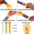 2 Pack Cat Strip Feeder, Cat Food Dispenser Spoon, Multi Functional Treat Squeeze Spoon for Cat Bar Treats, Yellow