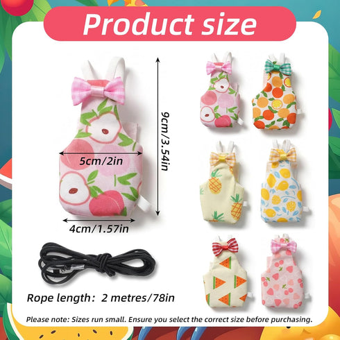 Fiyooau 7 Pcs Bird Diaper - Reusable Parrot Diaper with Waterproof Inner - Cute Chicken Pants Pet Diapers Nappy