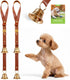 Leather Dog Door bells for Potty Training, Big Brass Puppy Dog Door