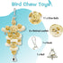 Hamiledyi Bird Toys Foraging Star Chew Toy, Super Shredder Ball for Parrot Cage, 1 x Rattan Chew Ball String