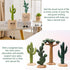 YOLUFER 2Pcs Reptile Cactus Plants Terrarium Decoration Faux Reptile Terrarium Cactus Plant Landscape Decoration